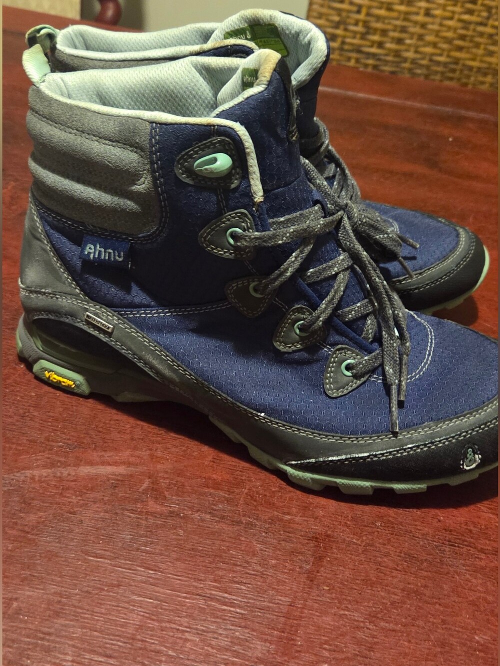 Ahnu WOMEN'S Purple and Mint Hiking Boot Size 8